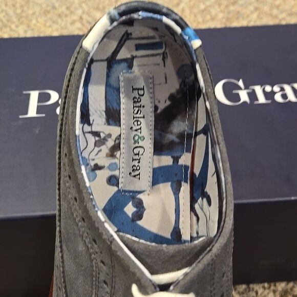 Paisley & Gray Navy Suede Oxford Shoes main image 5
